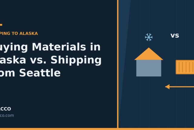 Comparing local Alaska supply with shipping materials from Seattle