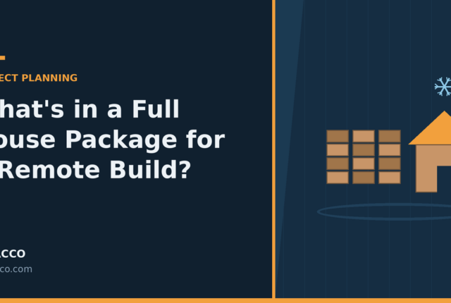 Complete house package staged for a remote build