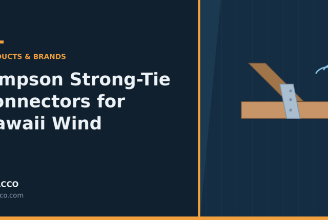 Simpson Strong-Tie hurricane tie for Hawaii wind design