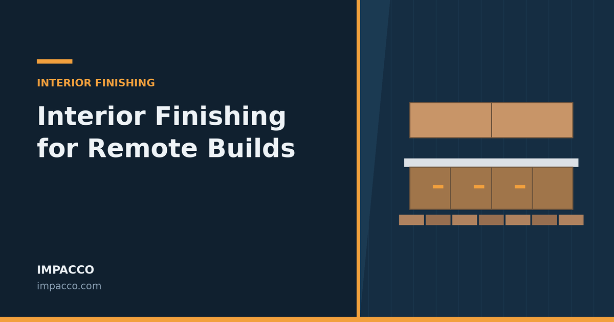 Interior finishes for a remote Alaska home